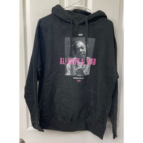 Ol' Dirty Bastard Brooklyn Zoo Raw Hoodie Grey hoodie Sweatshirt Medium New - Picture 1 of 3